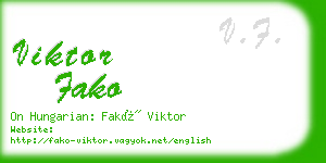 viktor fako business card